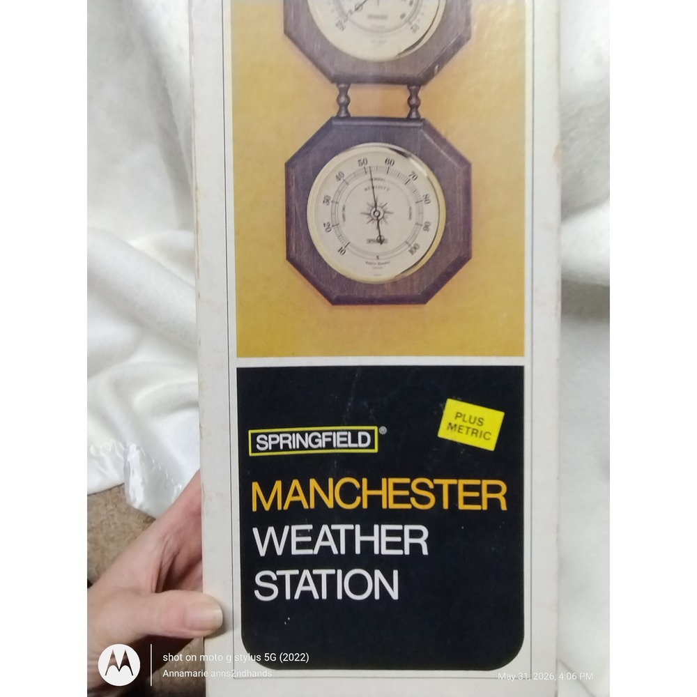 Springfield Manchester Weather Station Thermometer Barometer Hygrometer USA ASIS - Picture 12 of 12